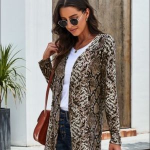 Snake Print Long fashion Cardigan🍂